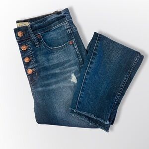 Madewell 10" High Rise Skinny Jeans (H6319) Medium Wash - Raw Hem Size 26​
